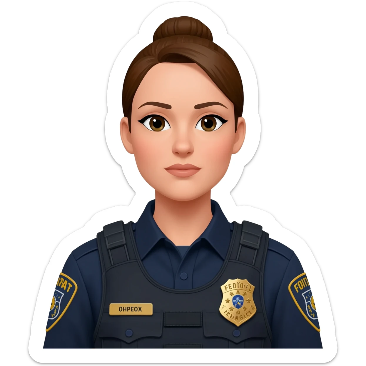Emoji de policia federal mujer sticker