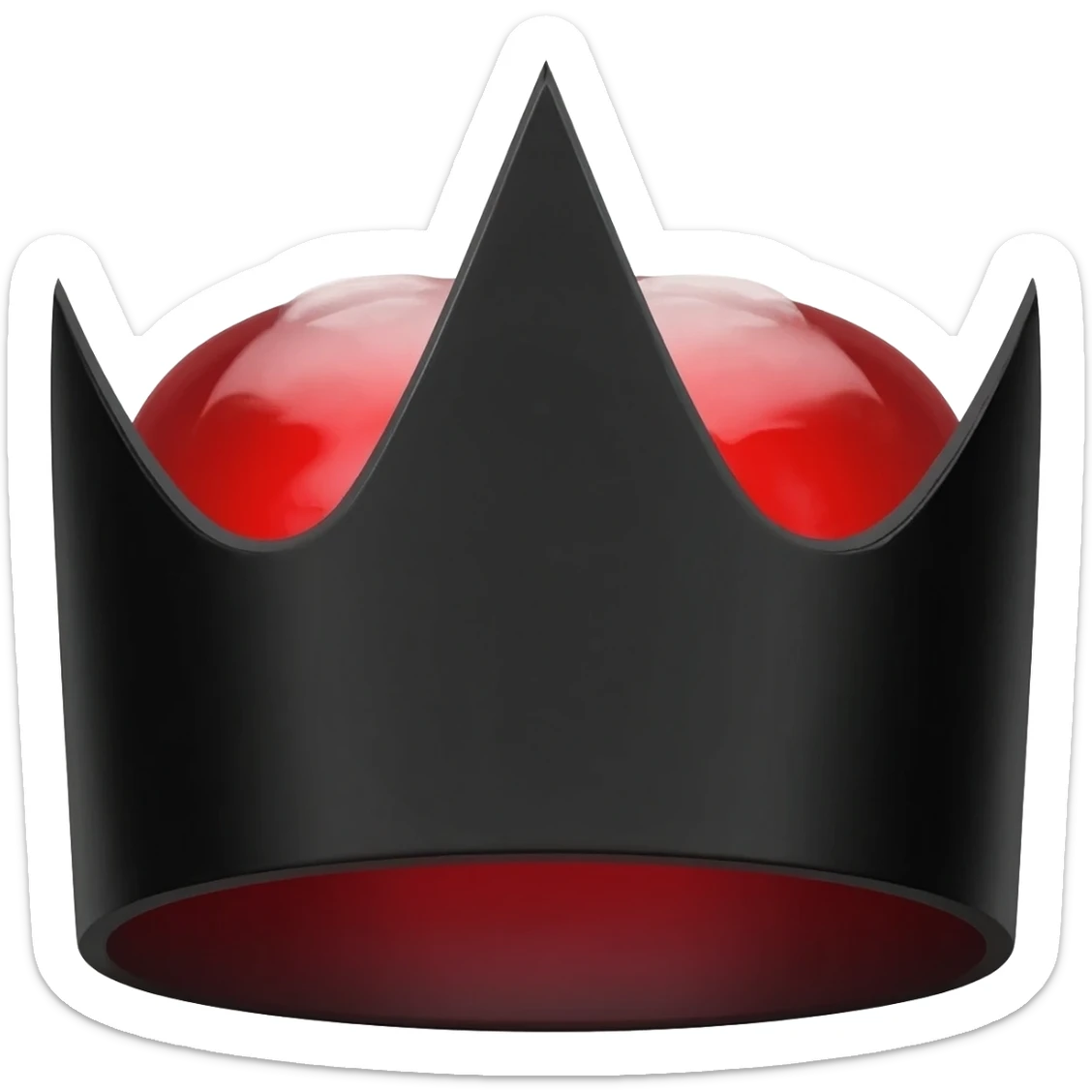 generate a black blood crown sticker