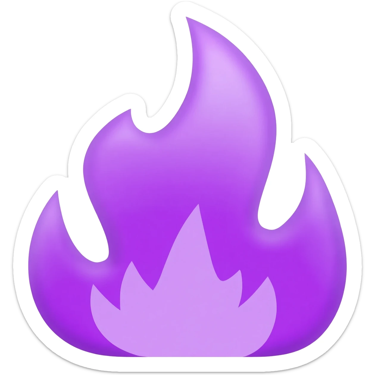 fire that colored purple sticker