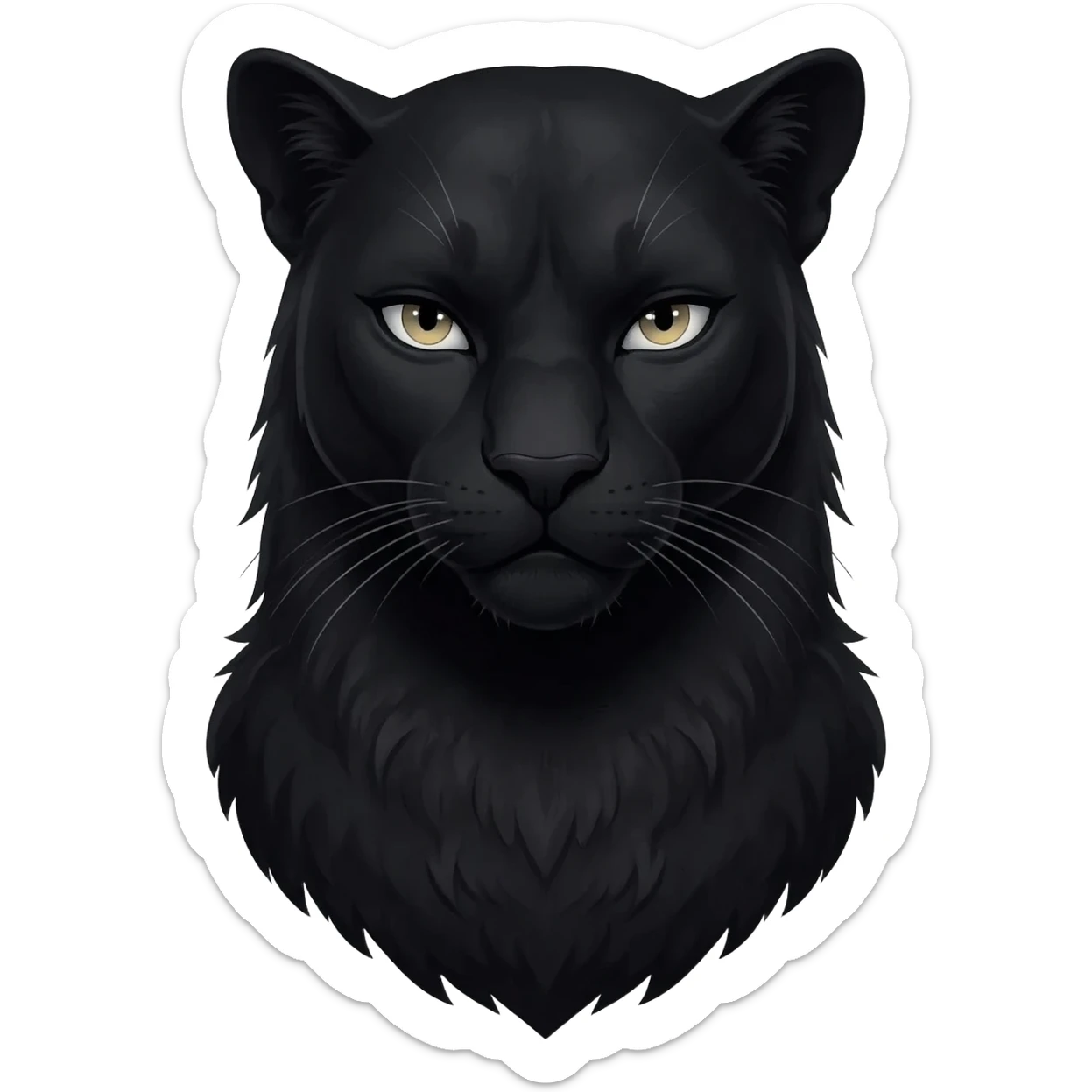 Gothic girl with black panther sticker