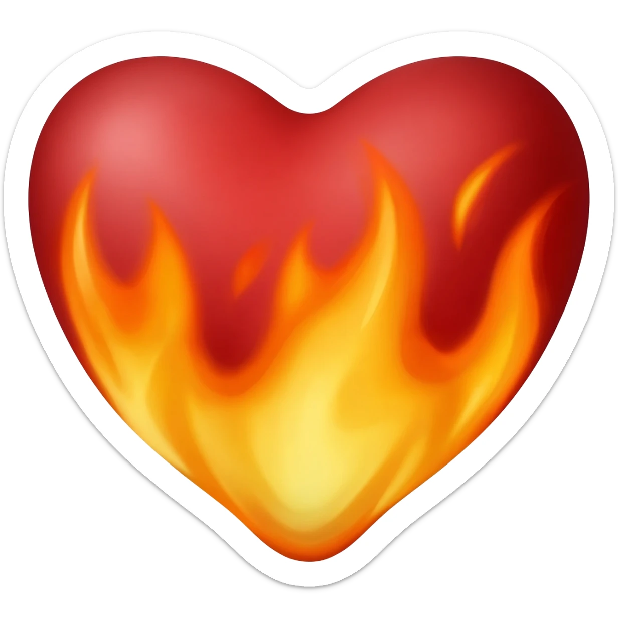 Fire real  heart full sticker