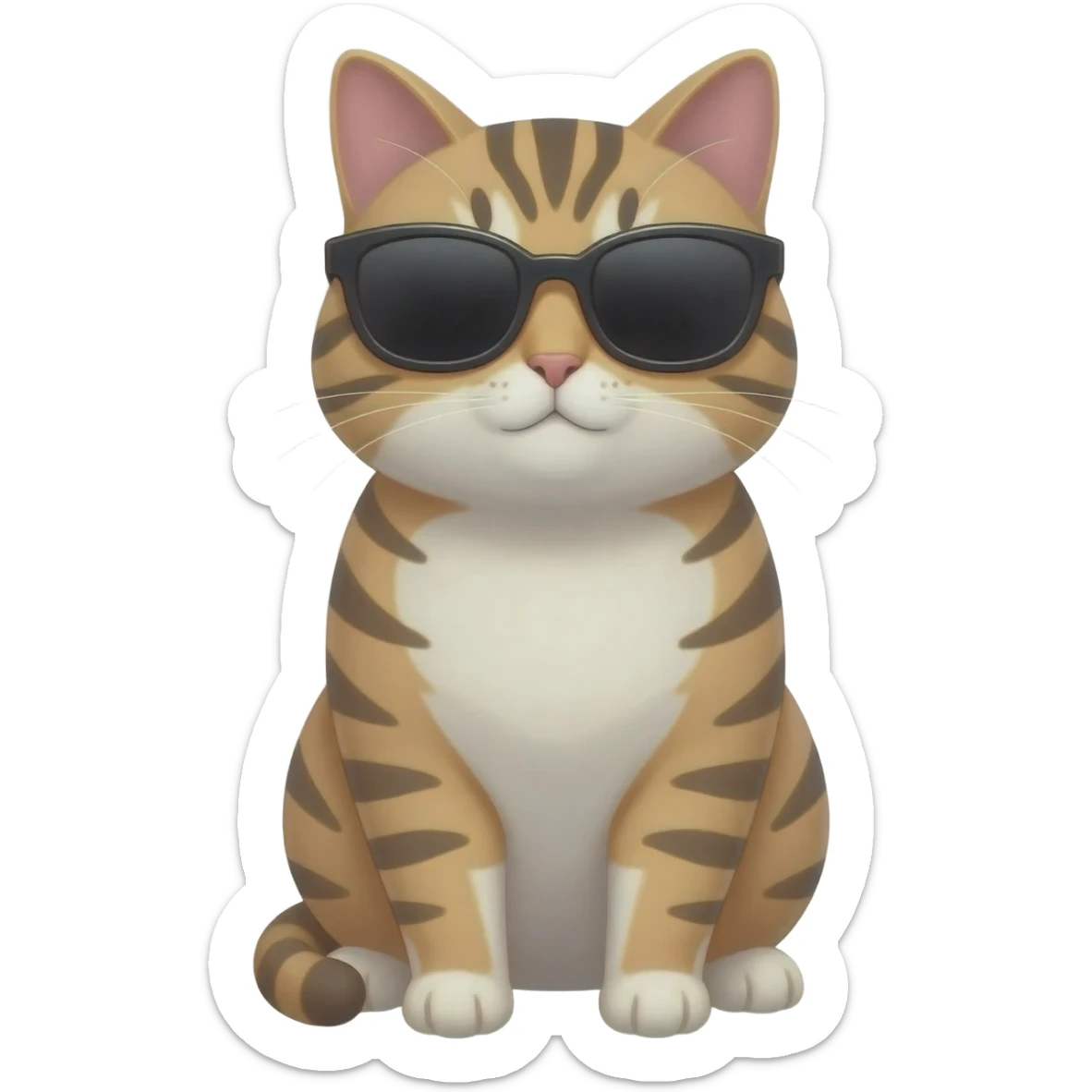 Cat wearing sunglasses sticker