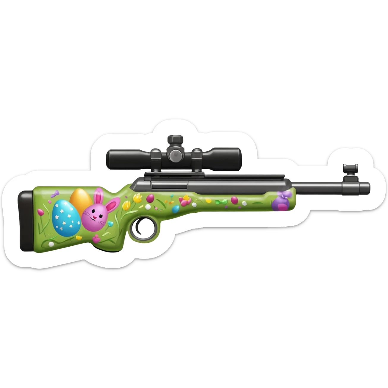 easter theme sniper rifle sticker