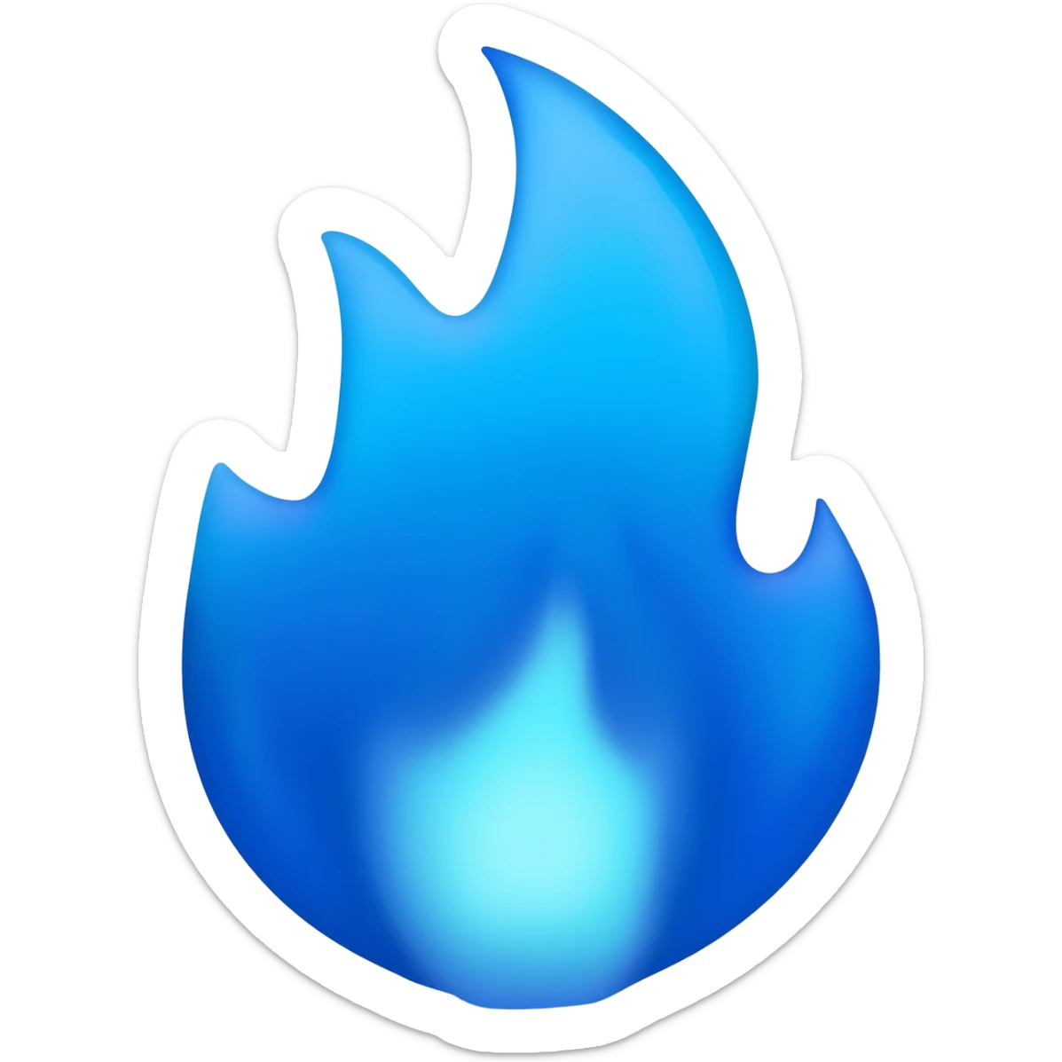 Blue fire sticker