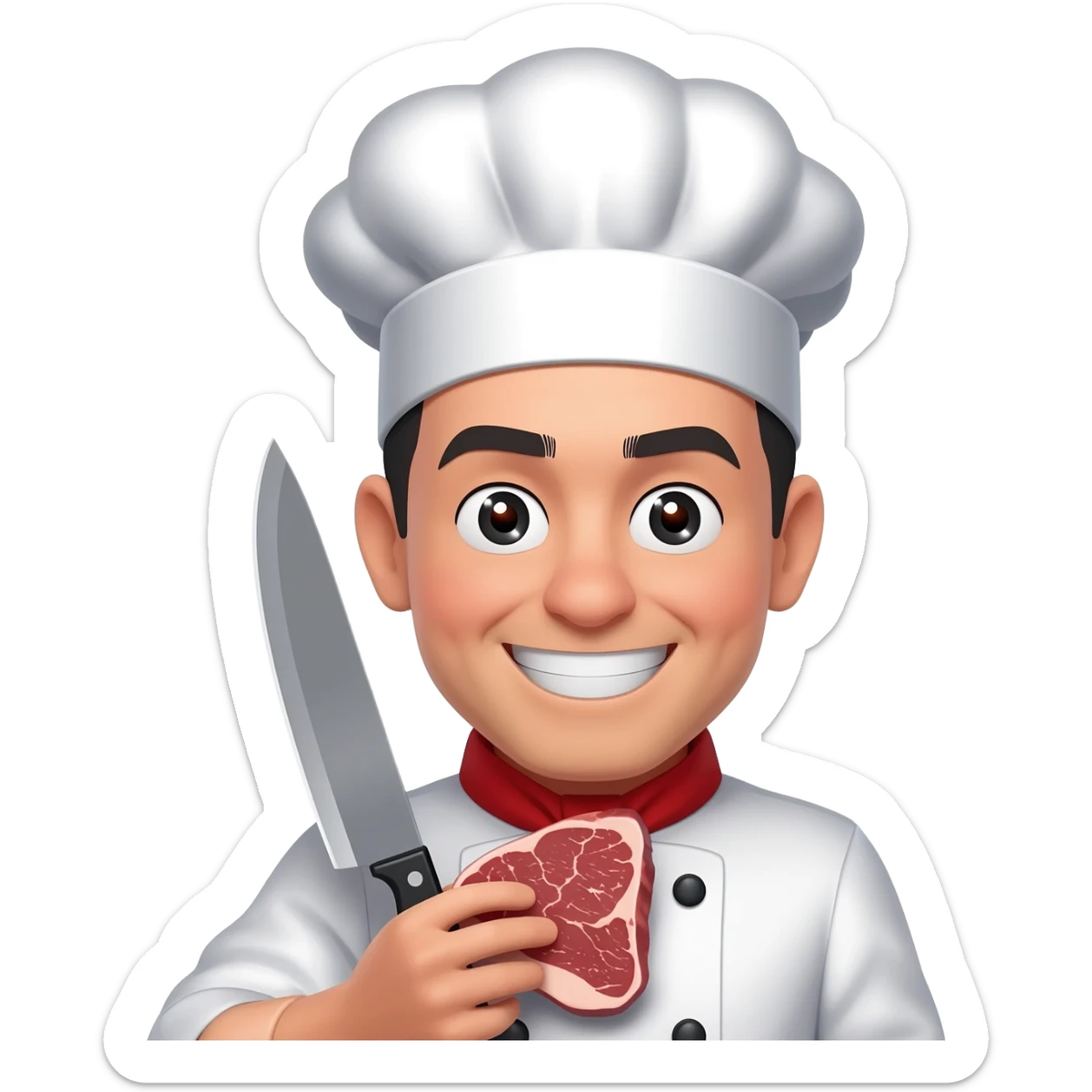 Make a emoji of the youtuber steak only head sticker