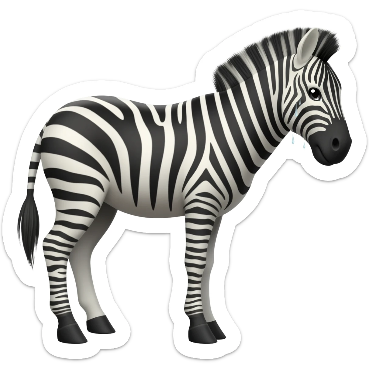 zebra s výkalem sticker