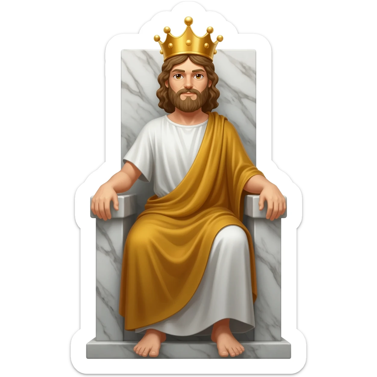ancient god on a throne sticker