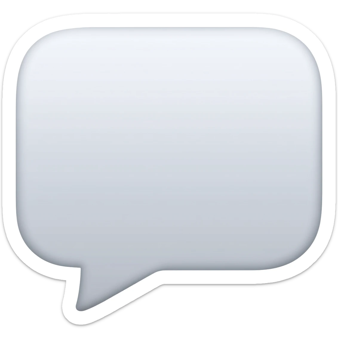 white facebook messenger sticker