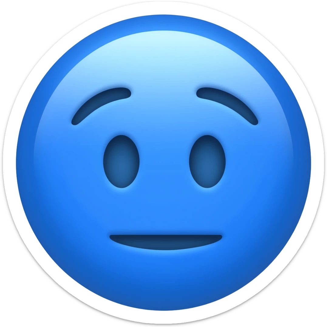 Rosa azul  emoji sticker