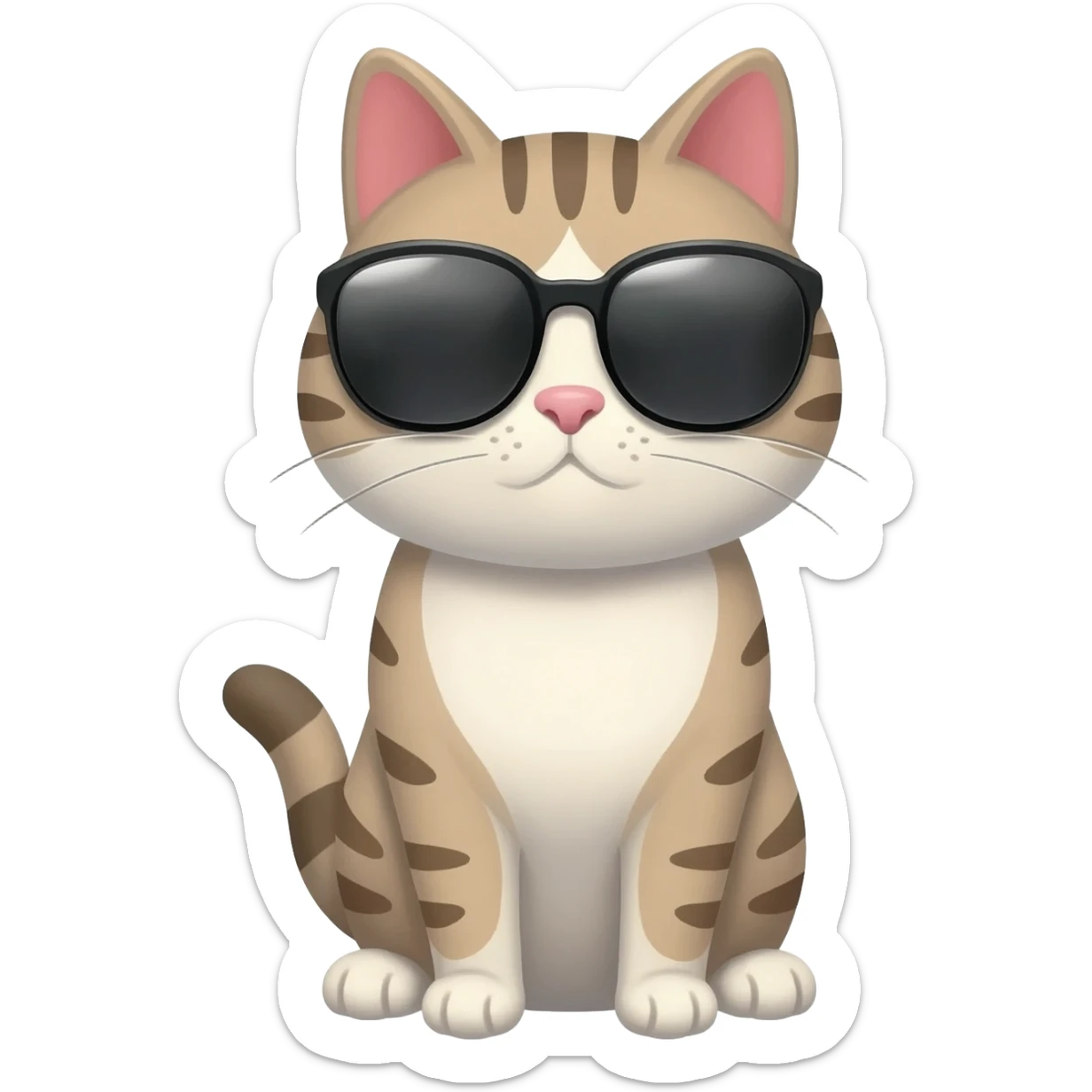 Cat wearing sunglasses sticker