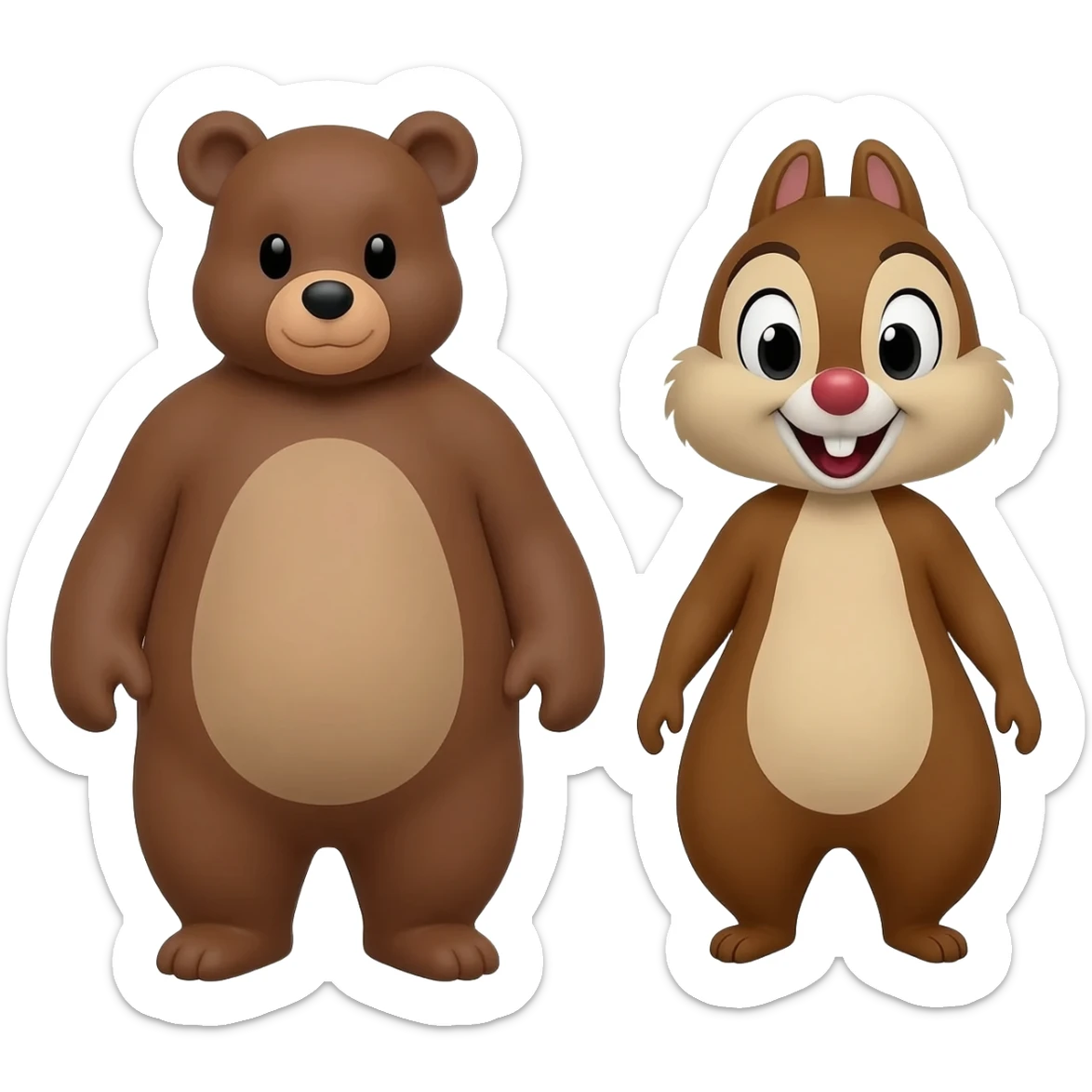 Humphrey The Bear, Chip & Dale sticker