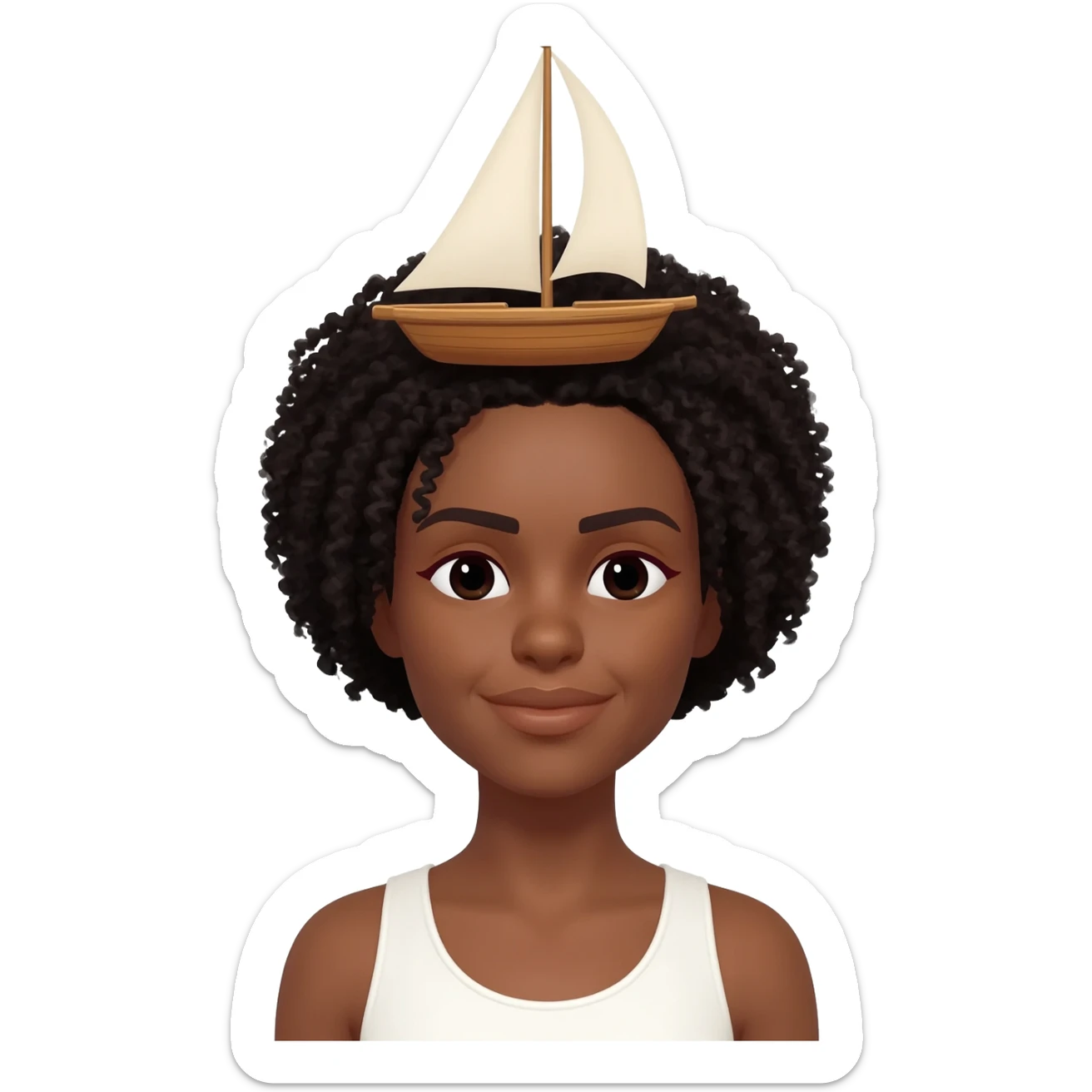 Gonemili Grace avec une voile sur la tête sticker