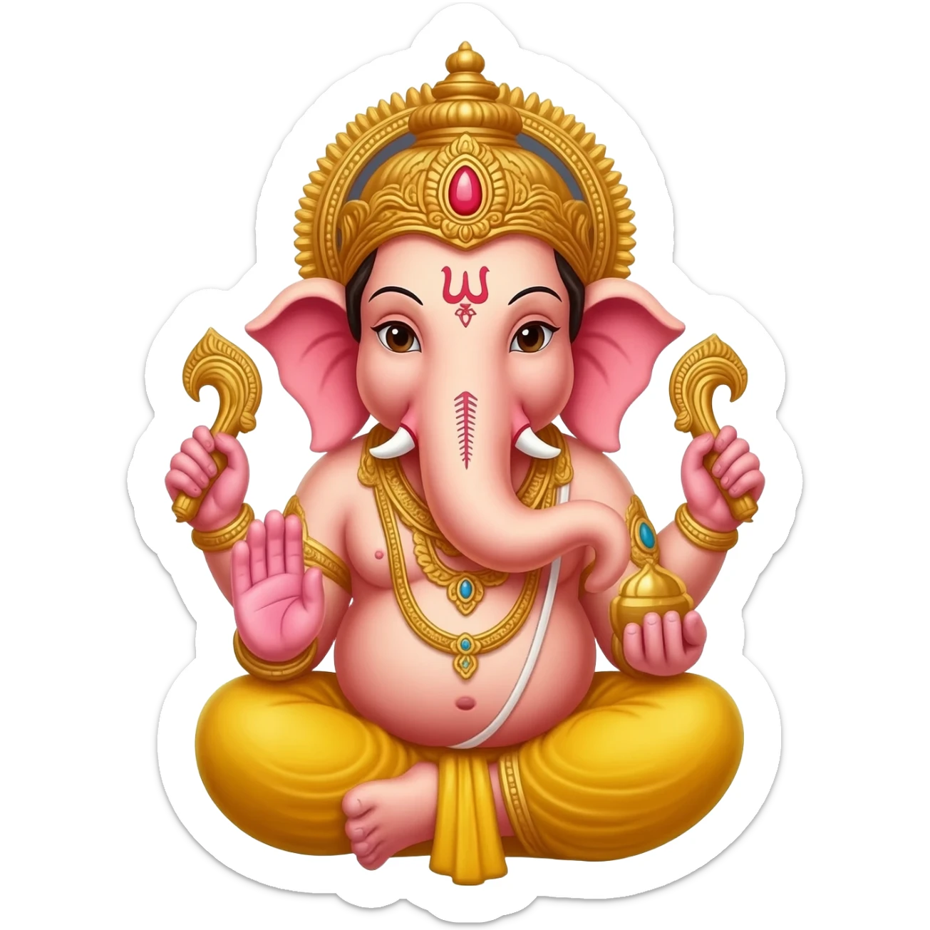 Lord ganesha valampuri sticker