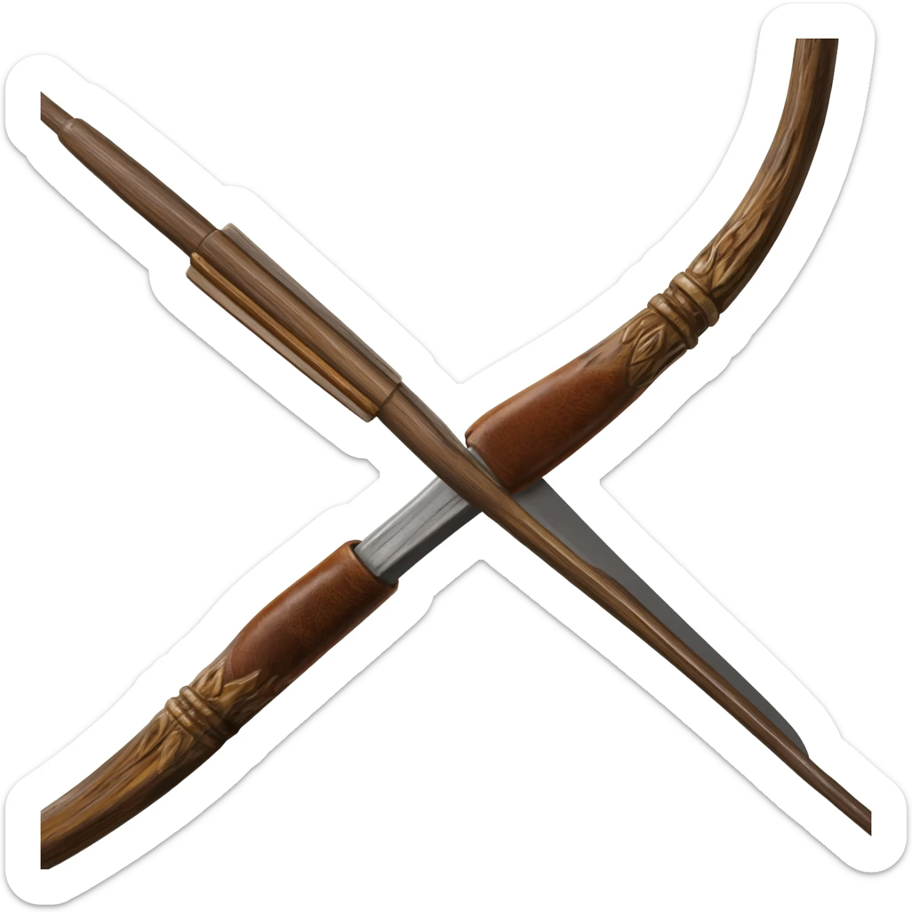 medieval bow sticker
