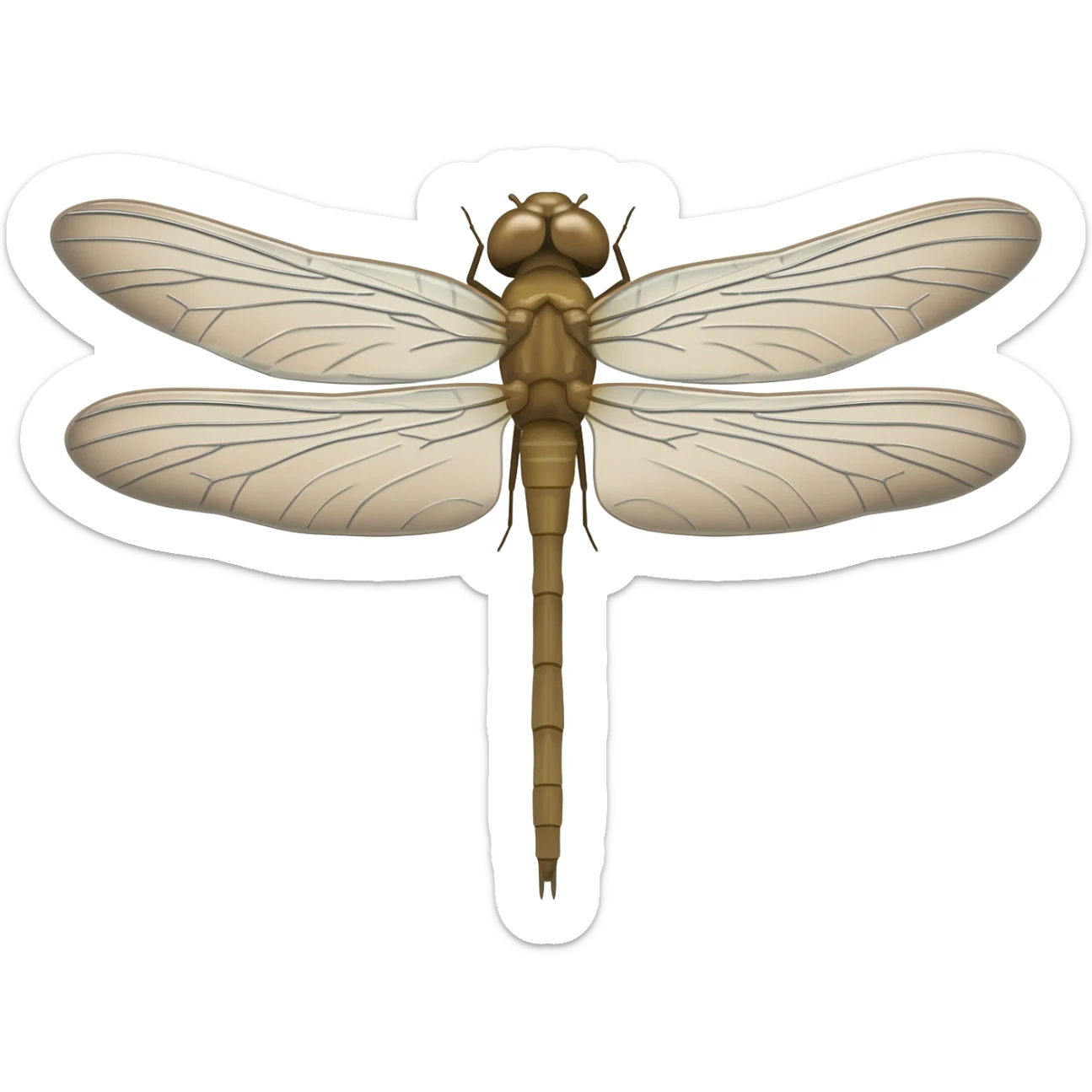 Light beige dragonfly sticker