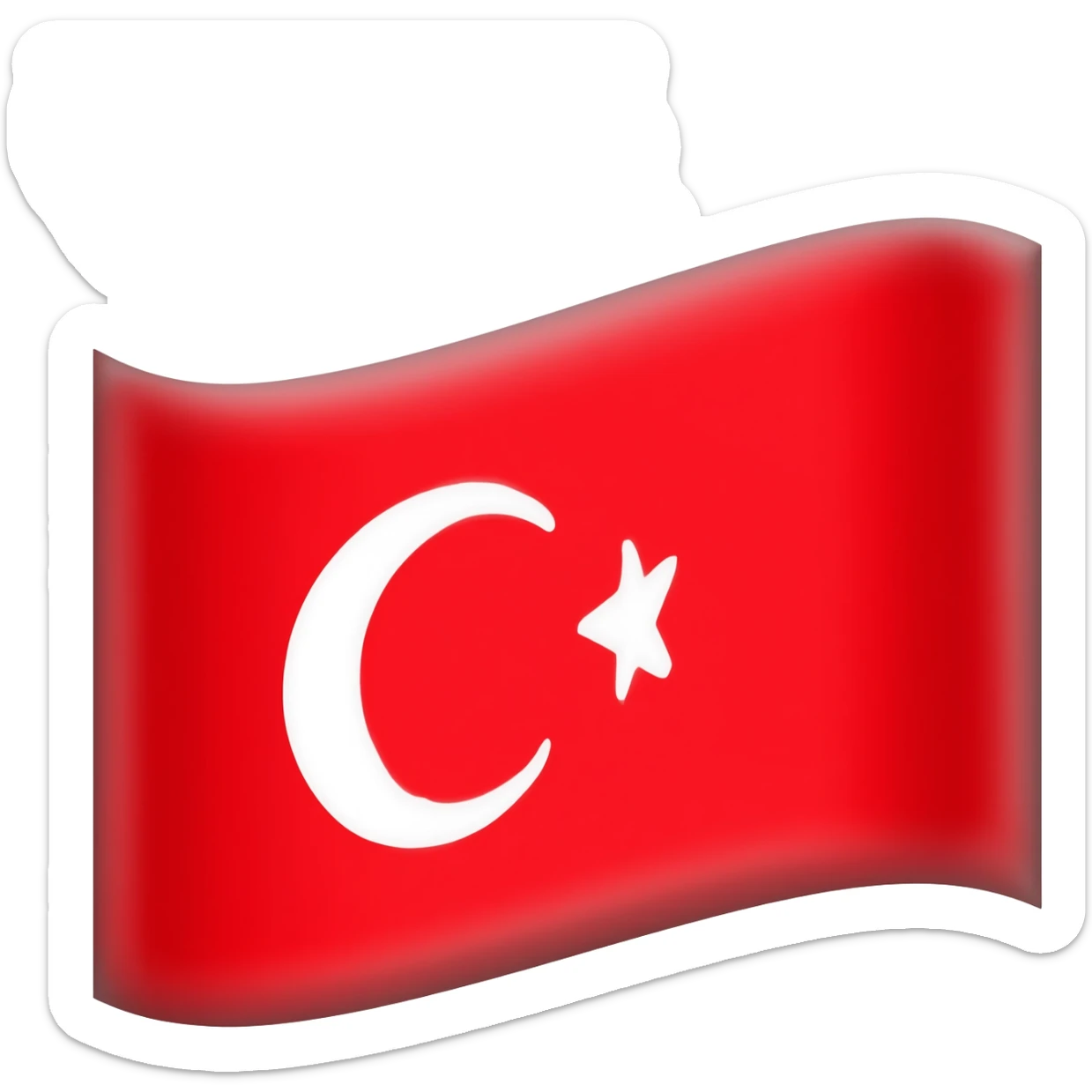 Turkish Islamic State War emoji flag sticker