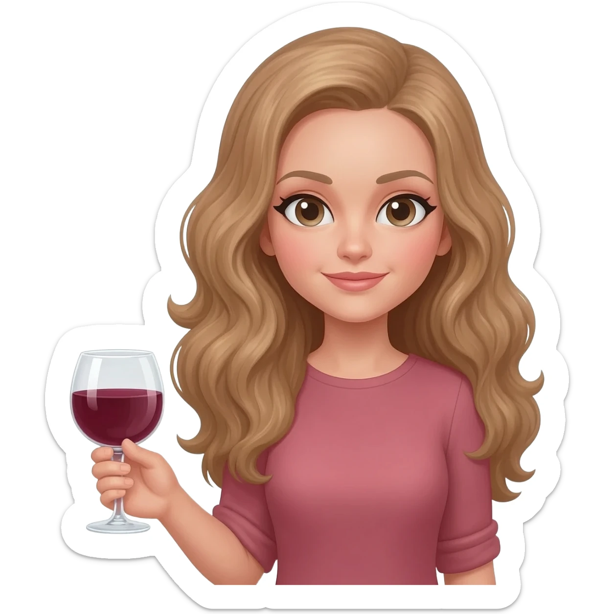 Una  de soltando un facto tomando un copa de vino Pero la calavera que sea emoji de iPhone y elegante sticker