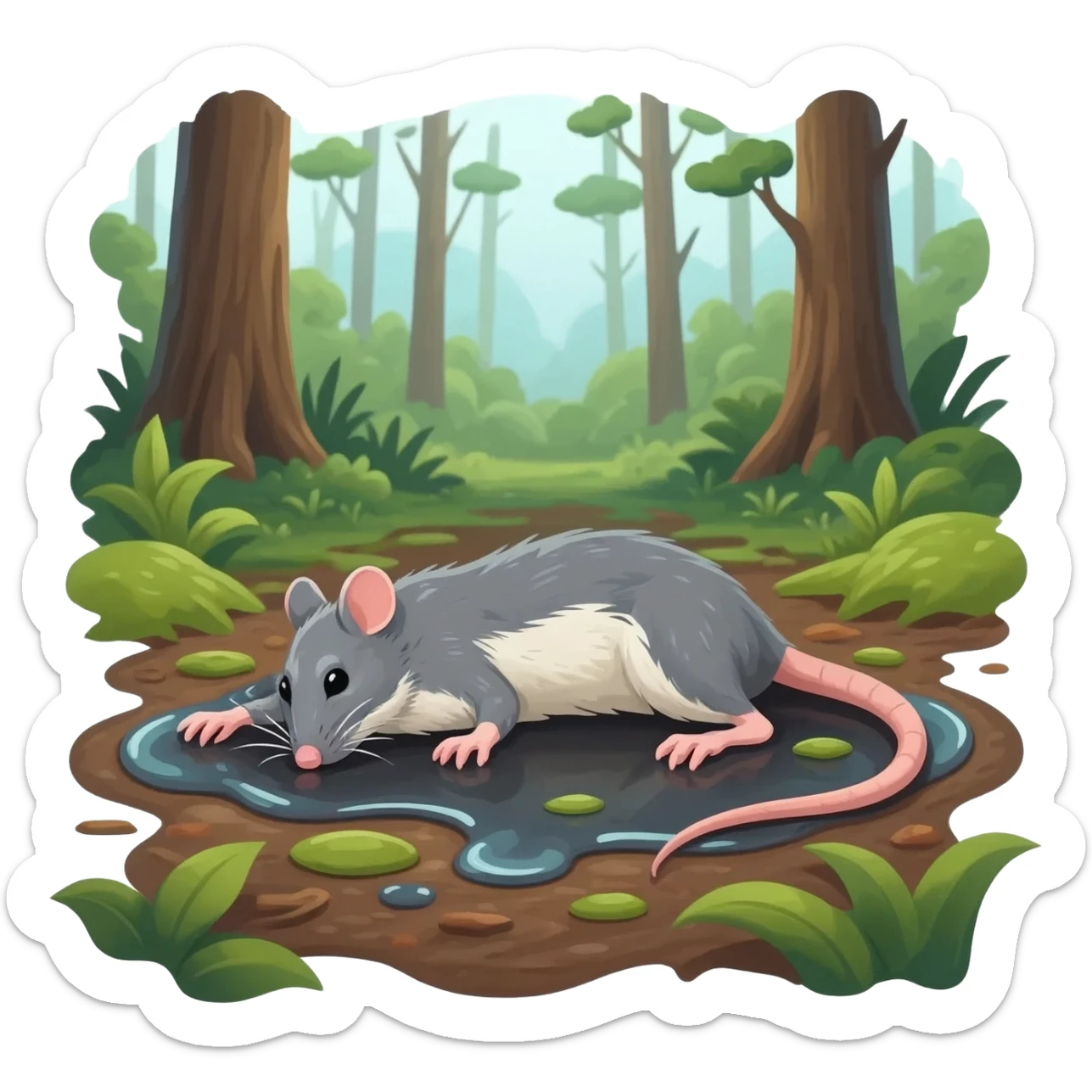 dead rat sticker