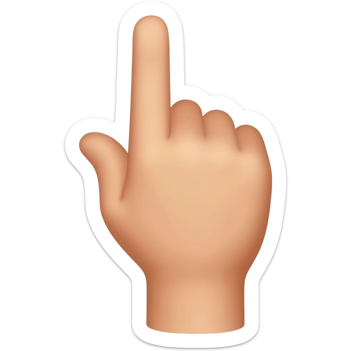 a finger in the nose sticker