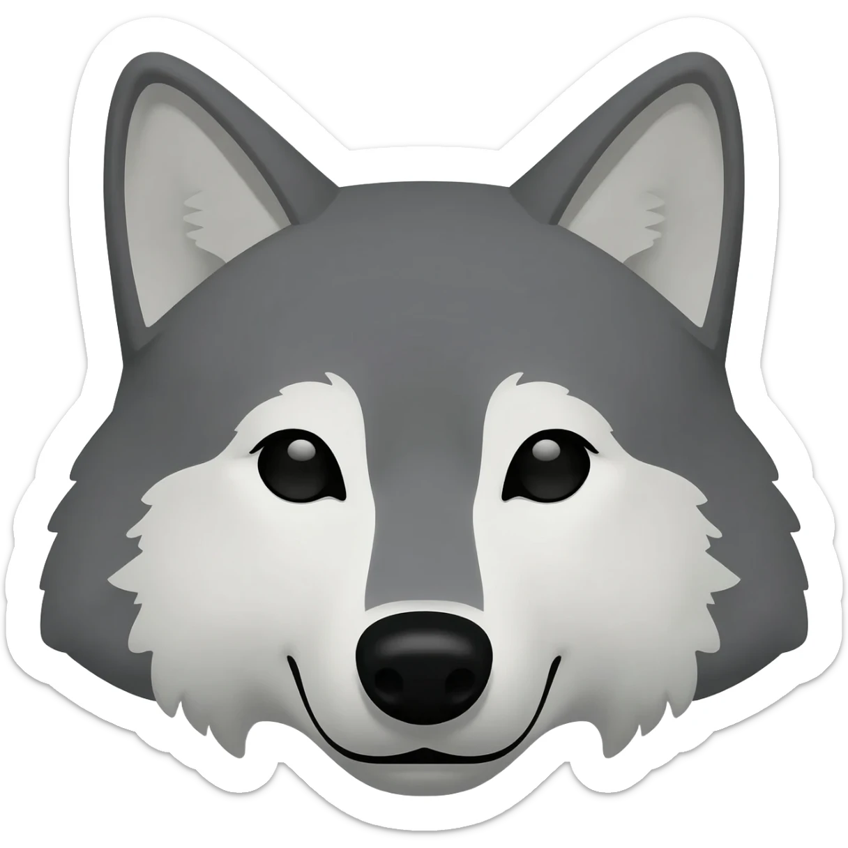 wolf head sticker