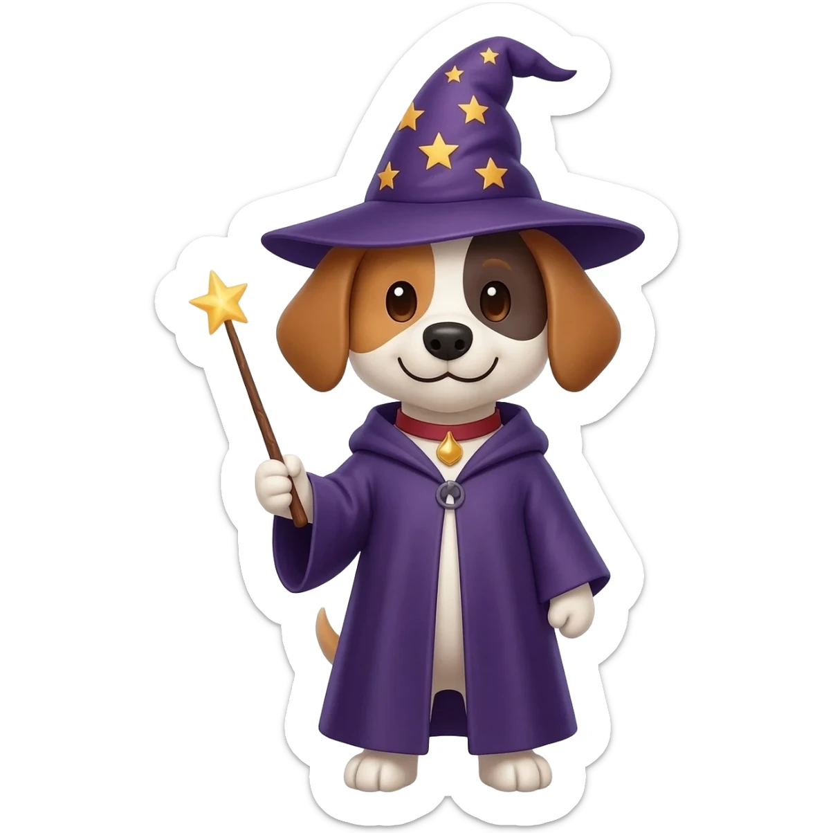 Dog wizard sticker