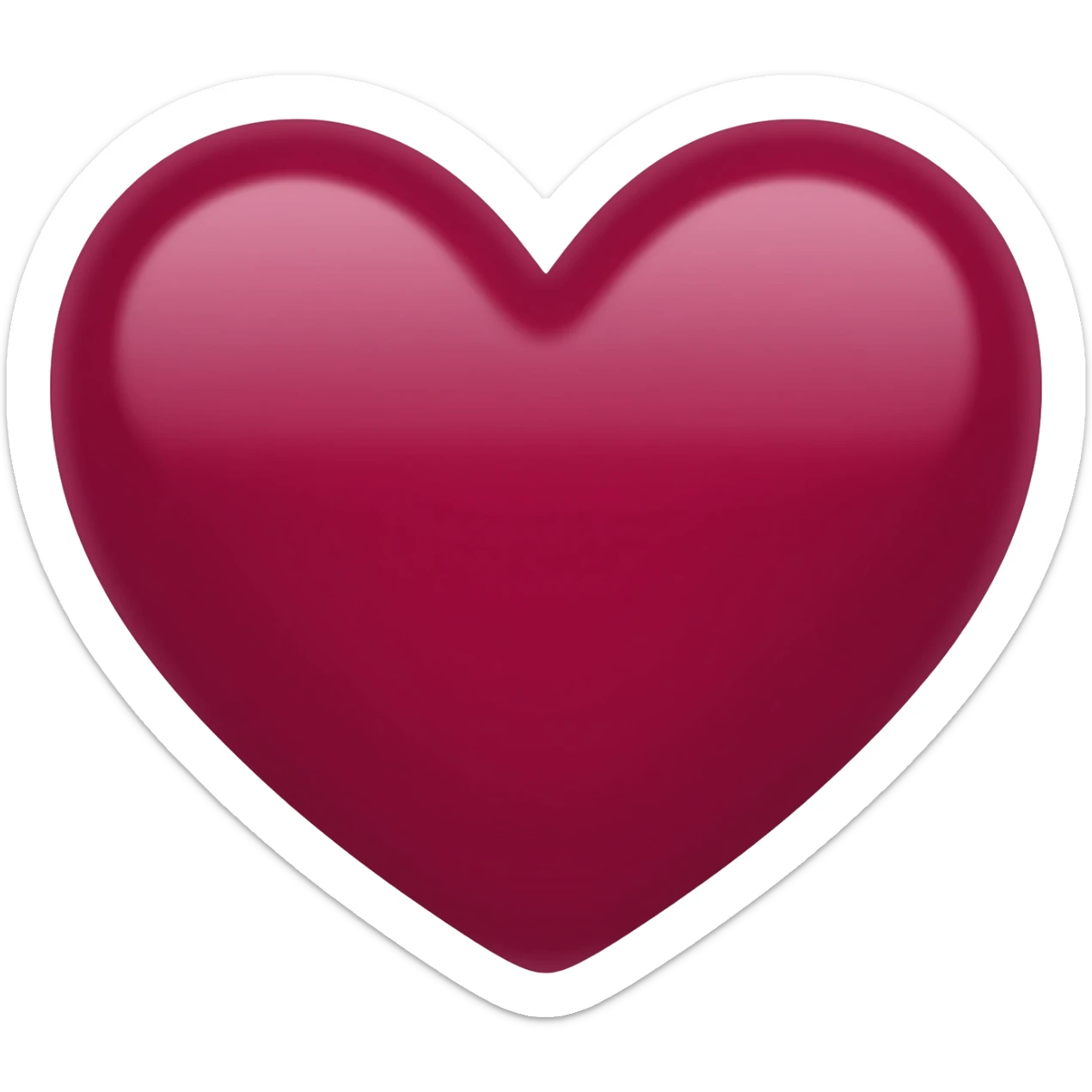 Maroon heart emoji sticker