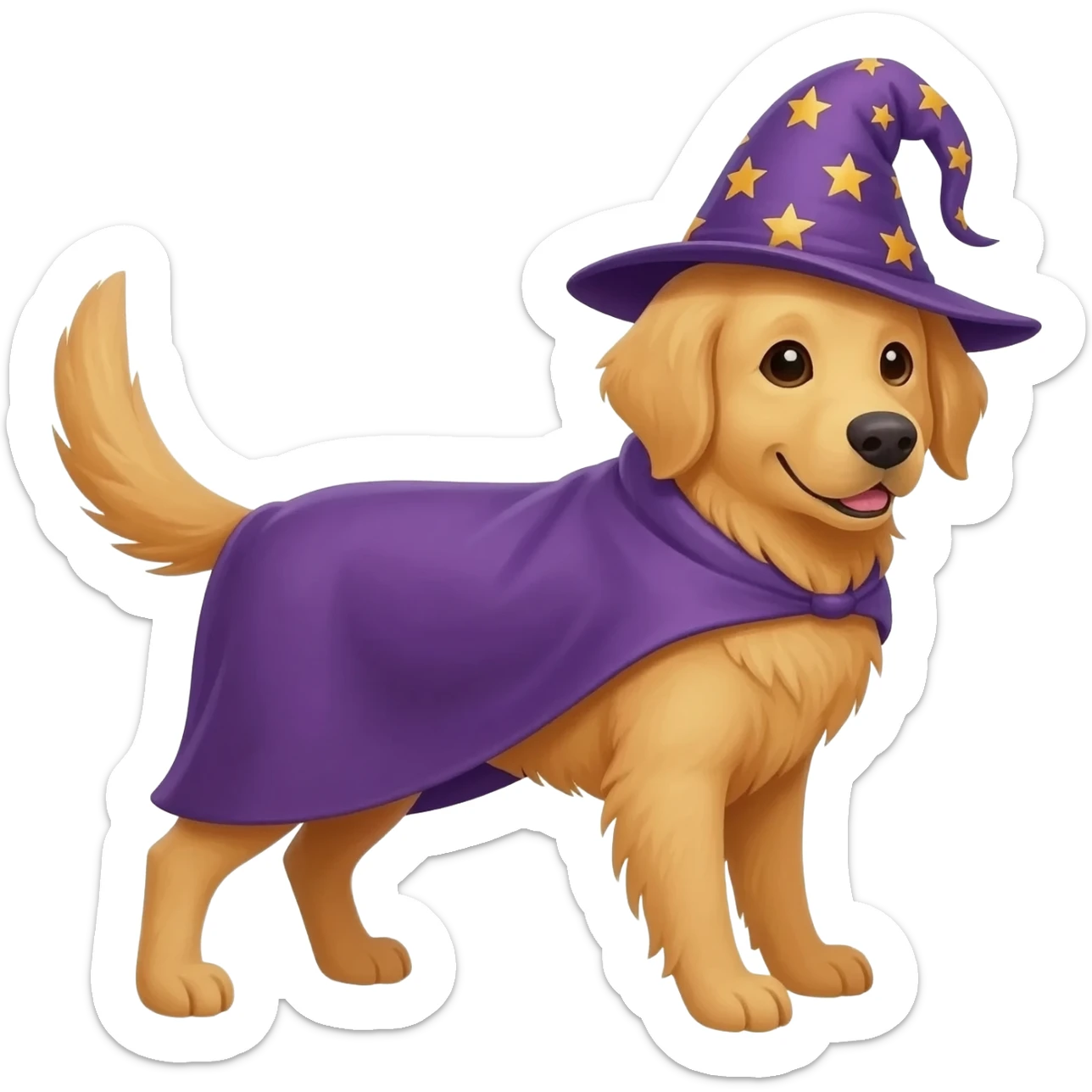 Dog wizard sticker