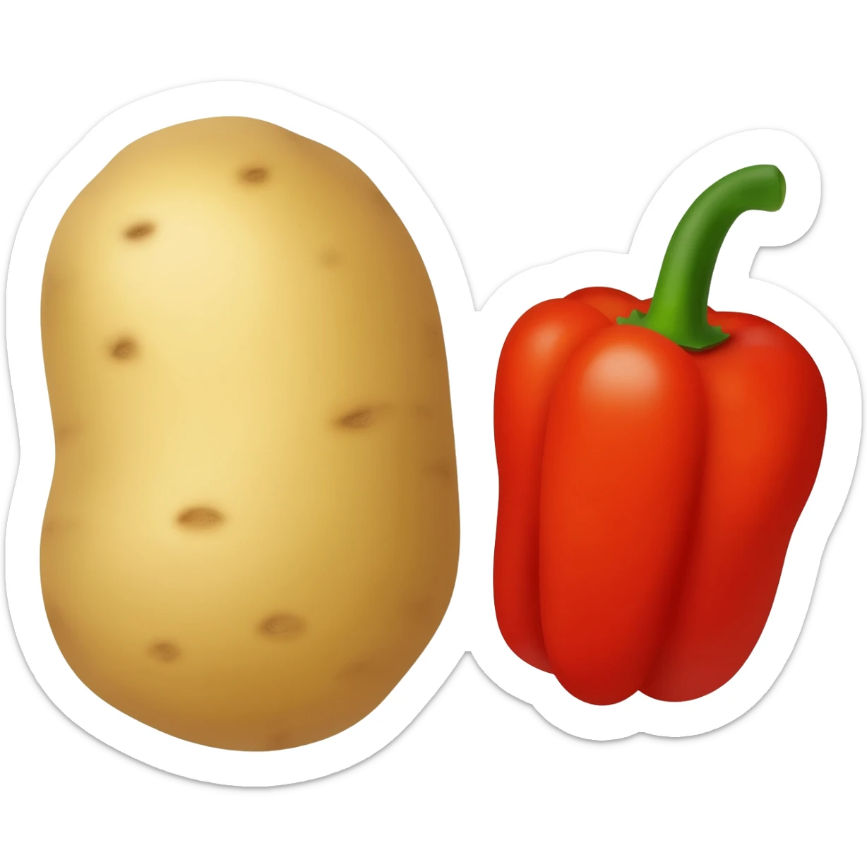 Potato capsicum sticker