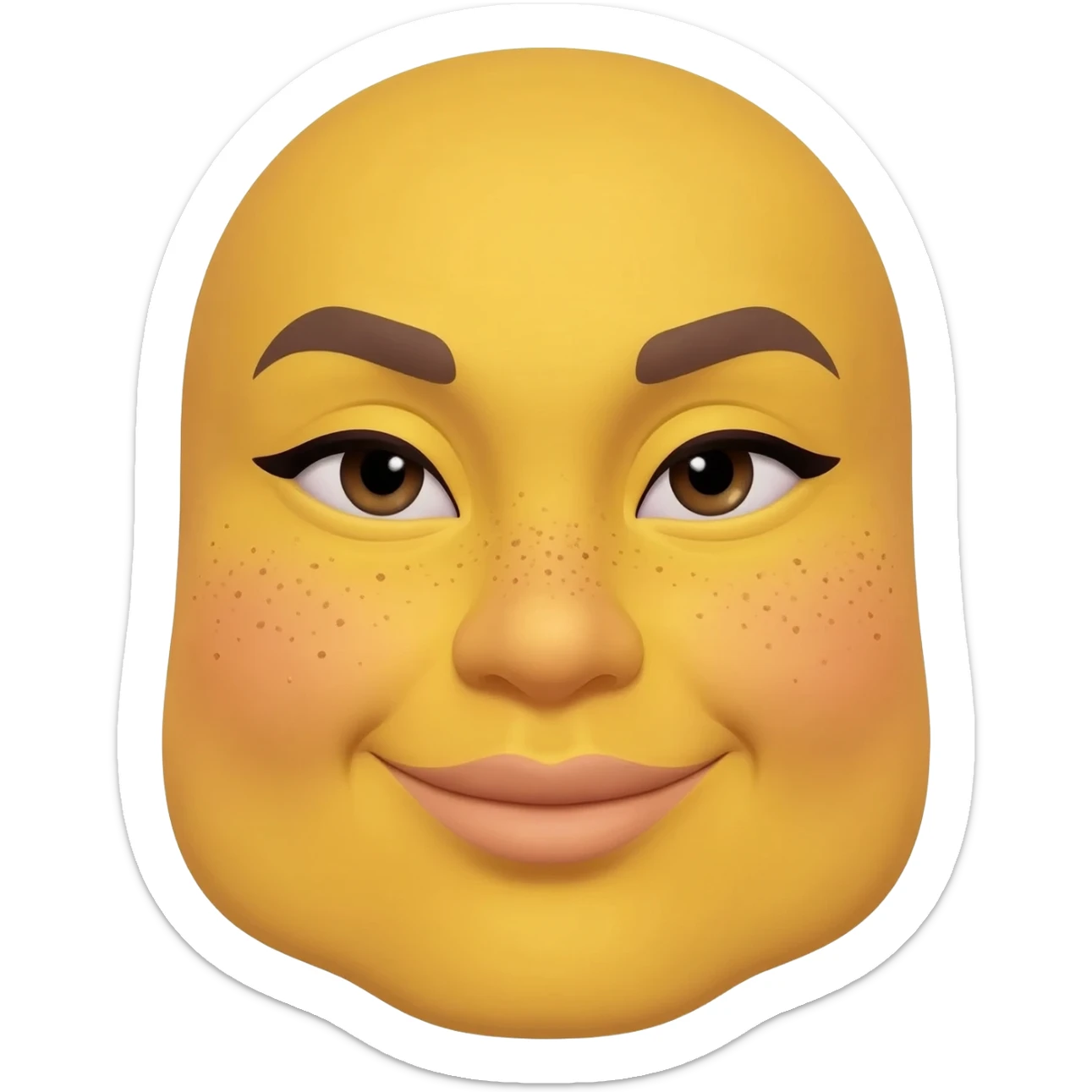 Yellow emoji very sassy face sticker