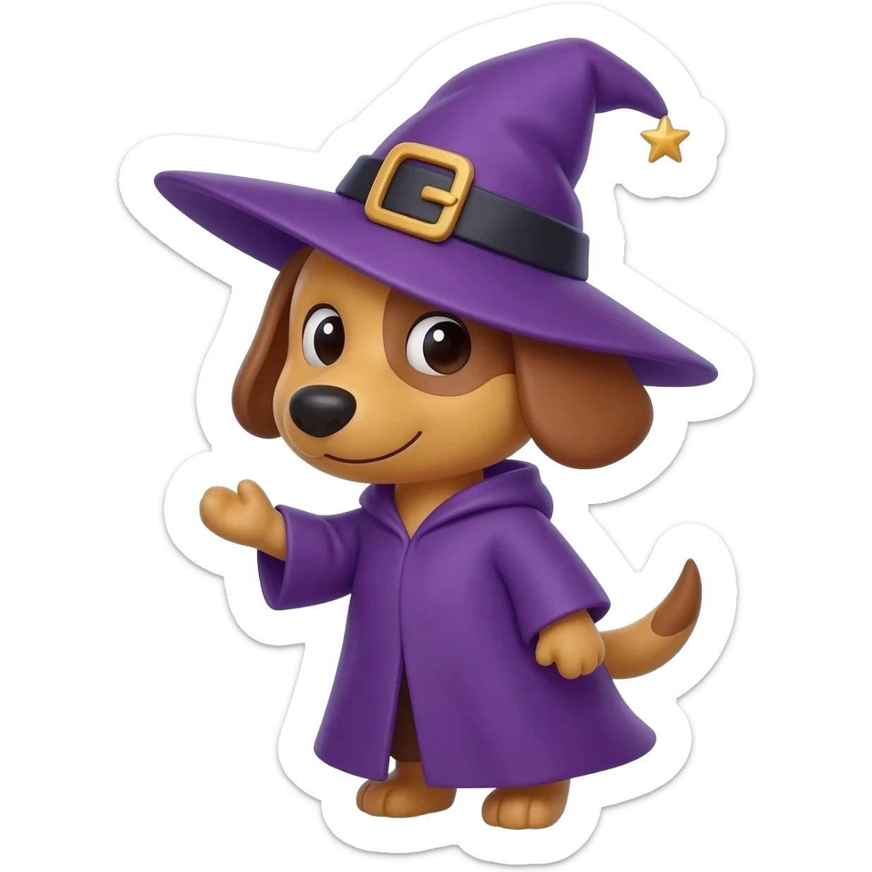 Dog wizard sticker