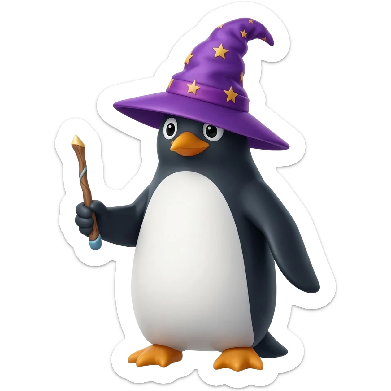 Penguin Wizard sticker