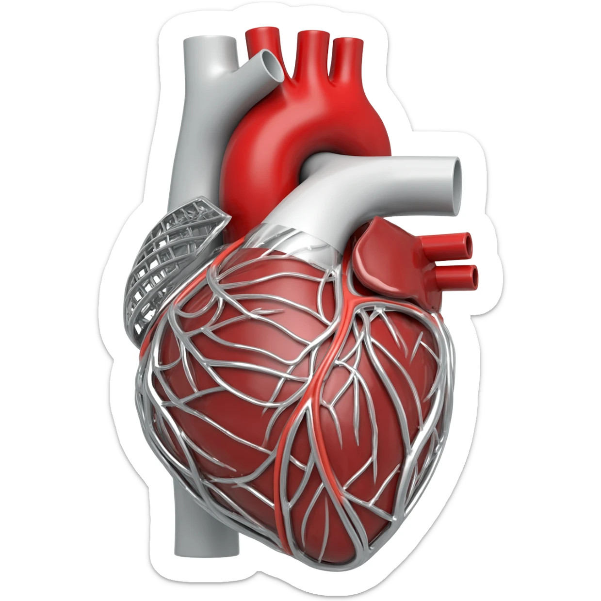 heart support, sticker