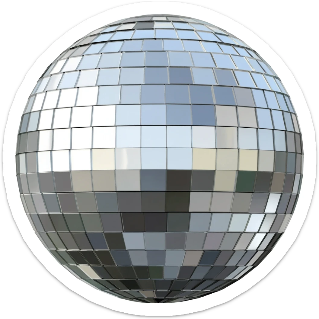 Disco ball sticker