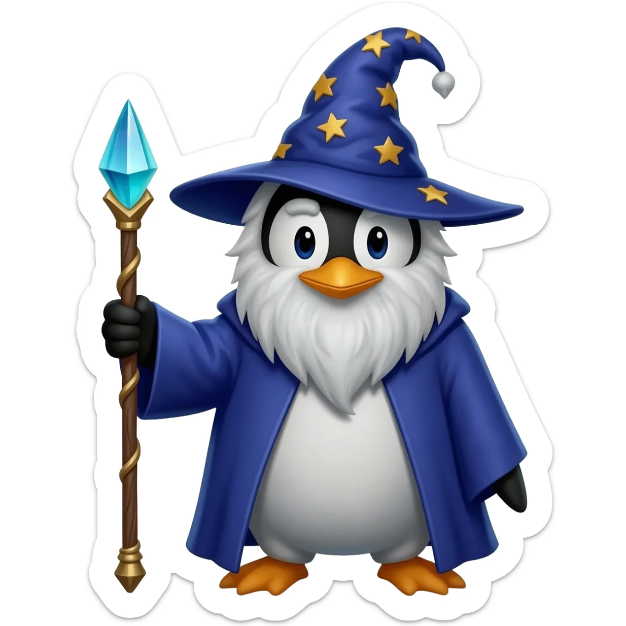 Penguin Wizard sticker