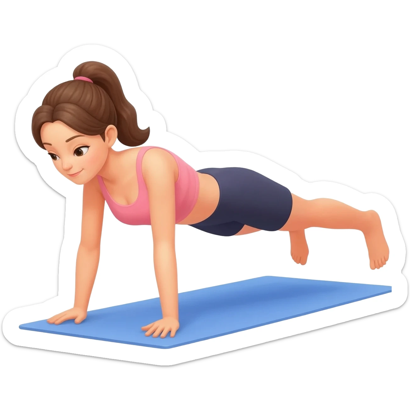 girl planking sticker