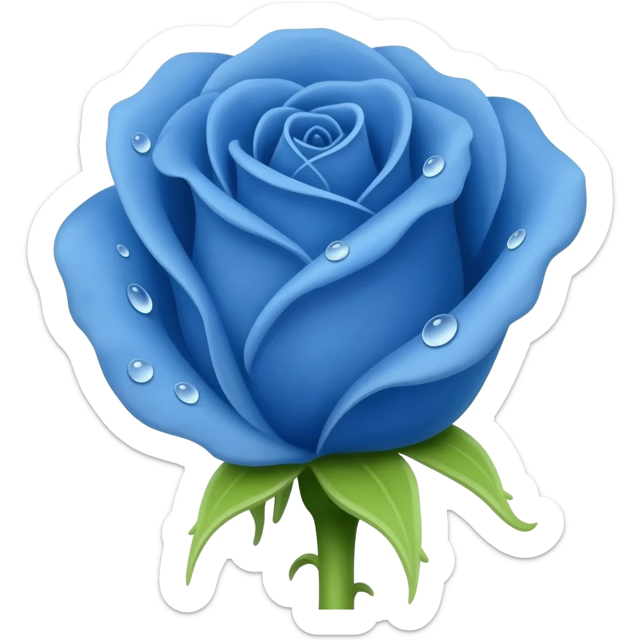 blue rose sticker