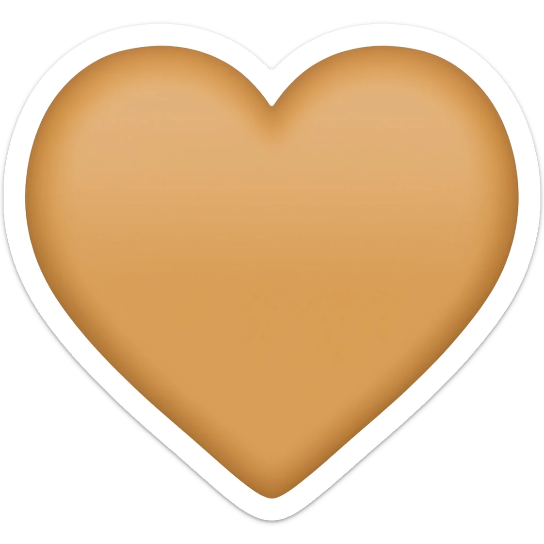 light brown heart sticker