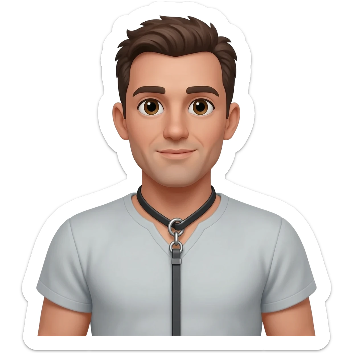 Bdsm submissive man leash sticker