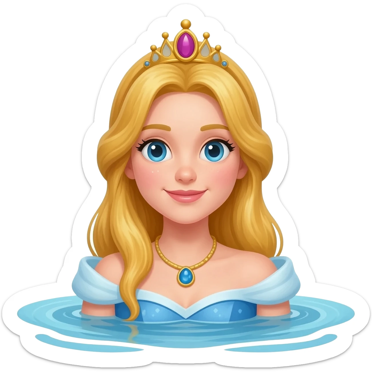 Princess in water princ sticker