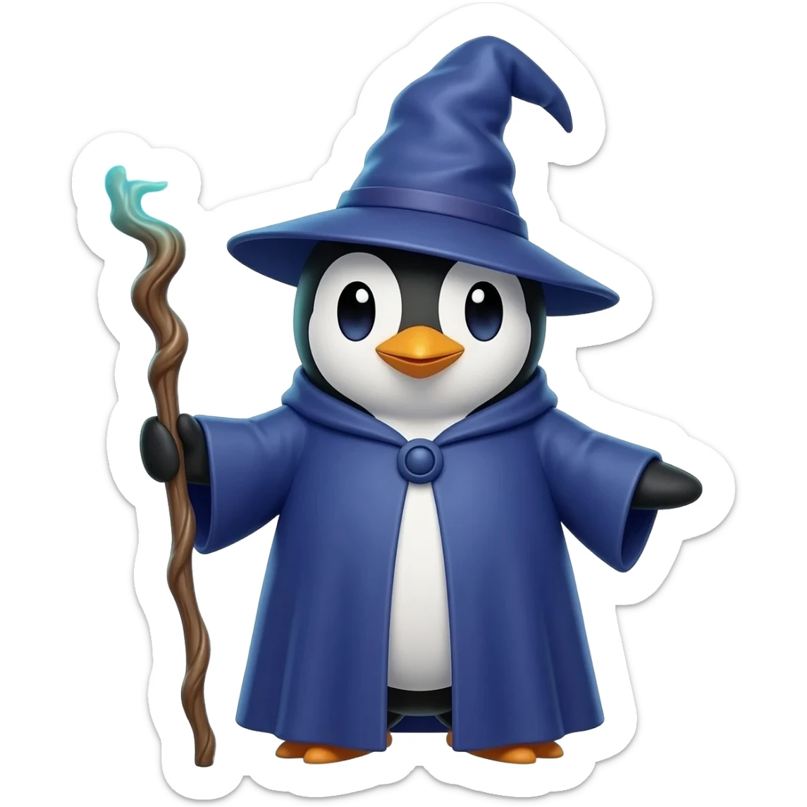 Penguin Wizard sticker