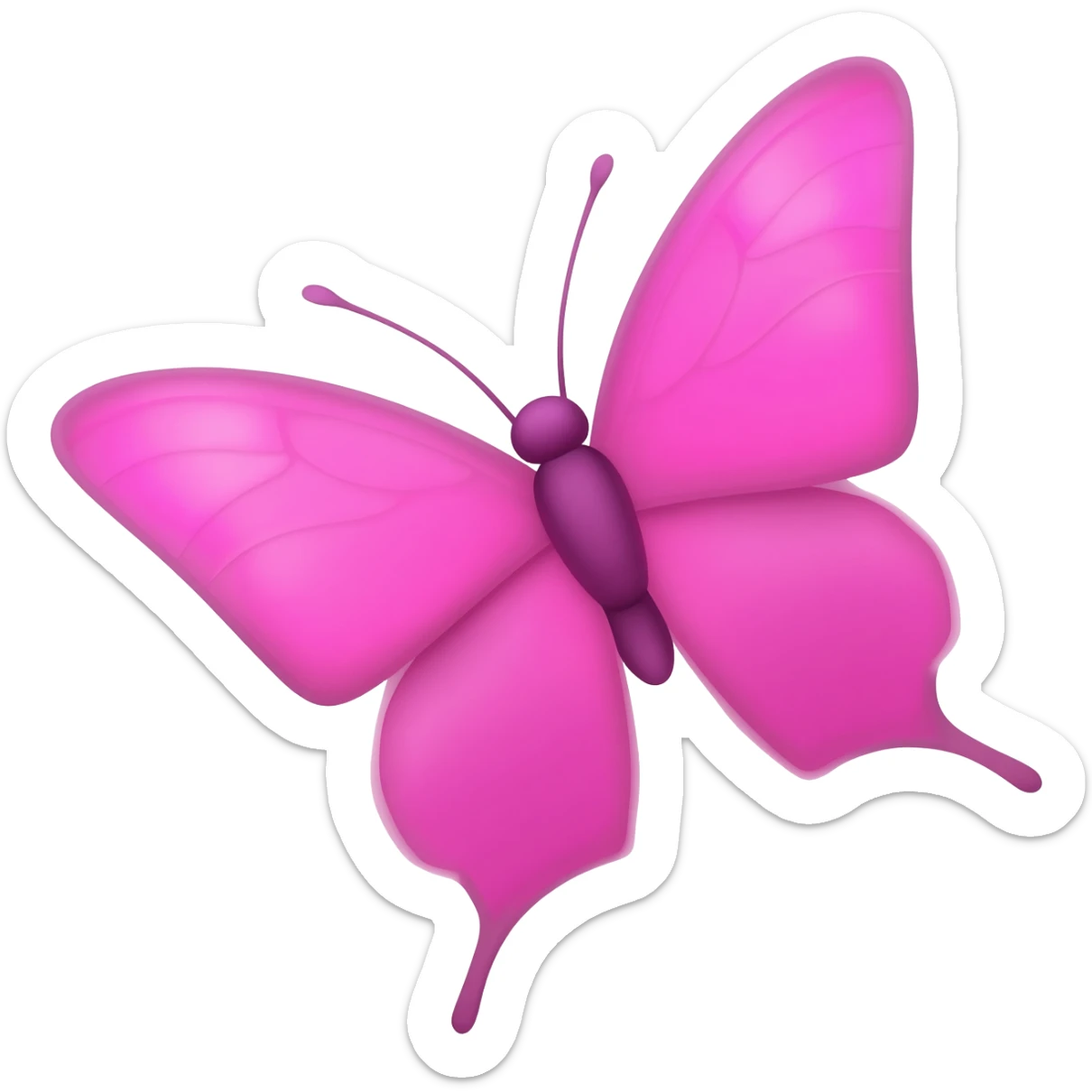 mariposa rosa sticker