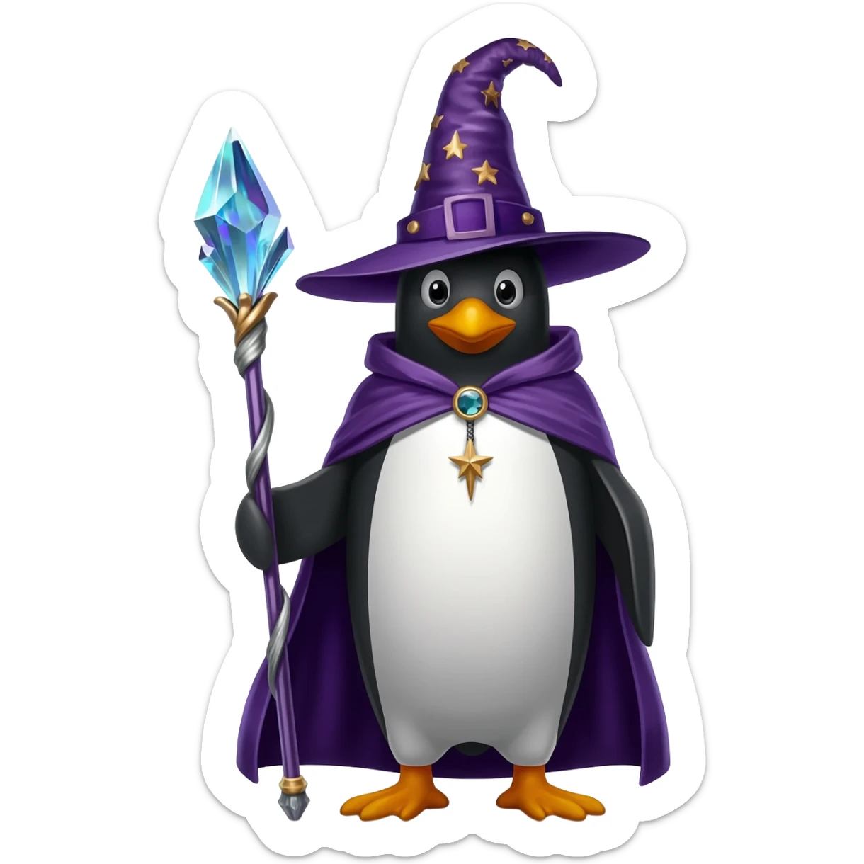 Penguin Wizard sticker