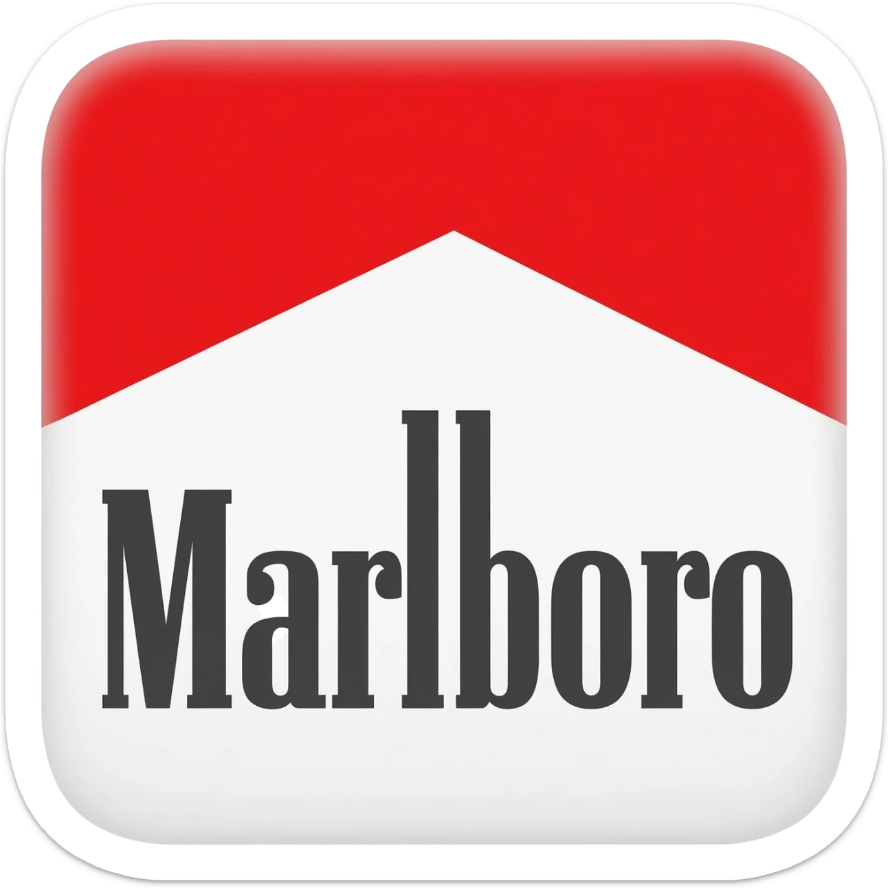 make me a sticker of the iconic marlboro red soft cigarette pack sticker
