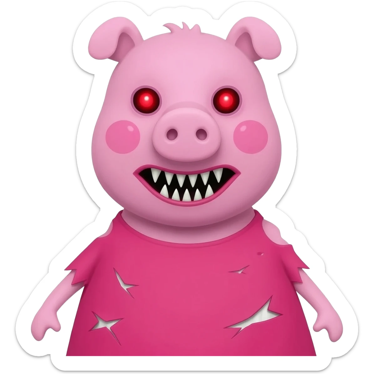 scary Peppa pig sticker