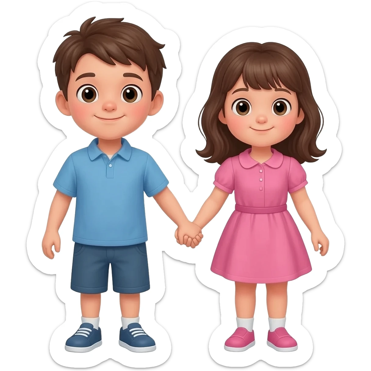 Парень и девушка держащиеся за руку sticker