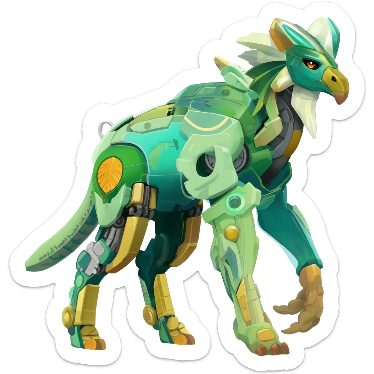  exotic tropical cyber-Trico-Litten-Linoone-Noibat-Fakémon-Pokémon-Vernid-creature sticker