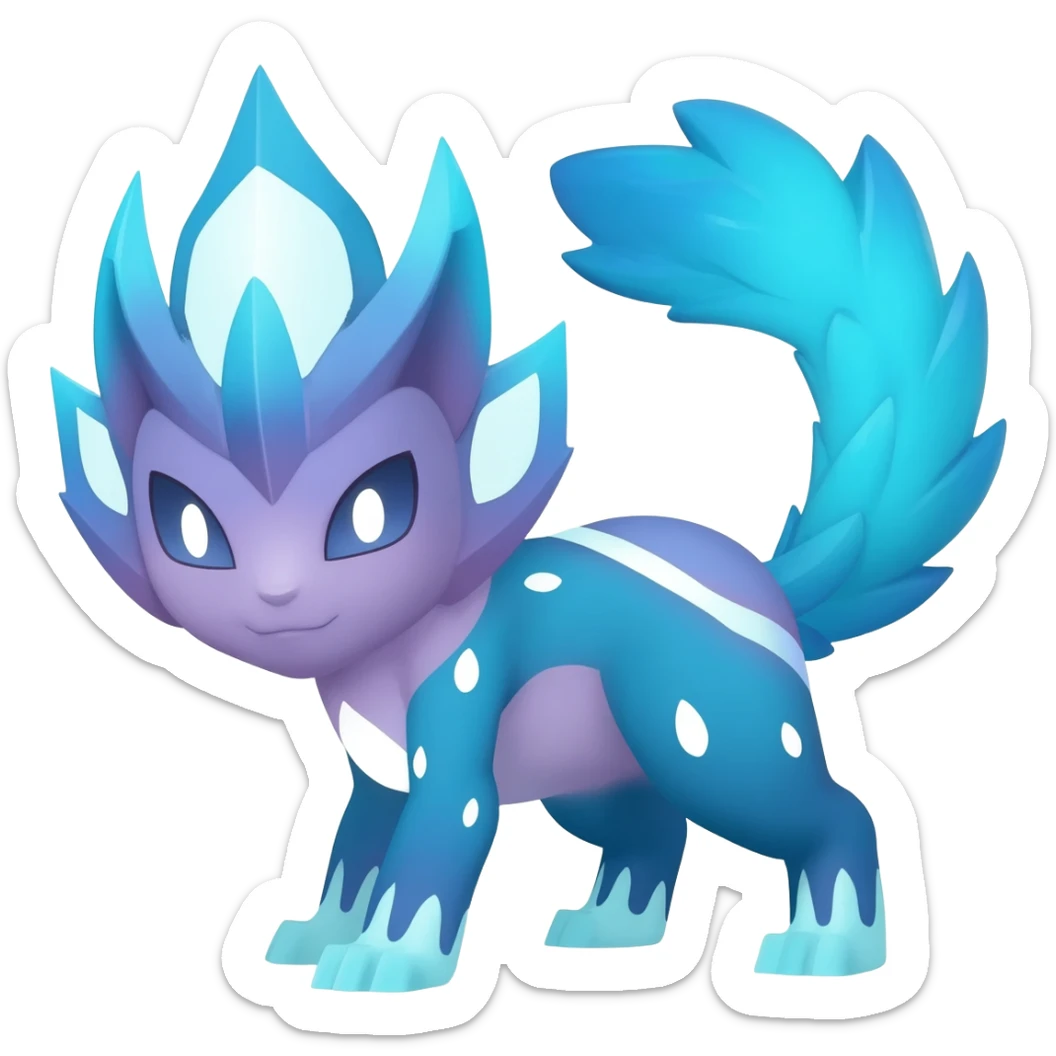 Elemental Aurorus-Amaura-Auroras-Pokémon-Fakémon-creature sticker