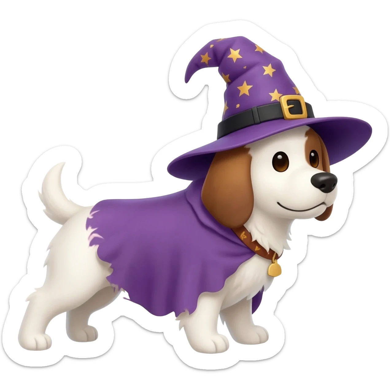Dog wizard sticker