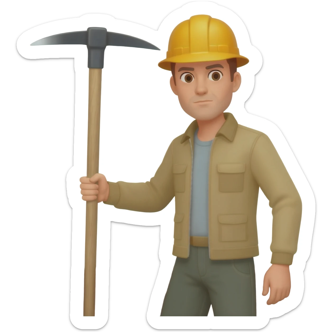 archaeologist with mattock sticker