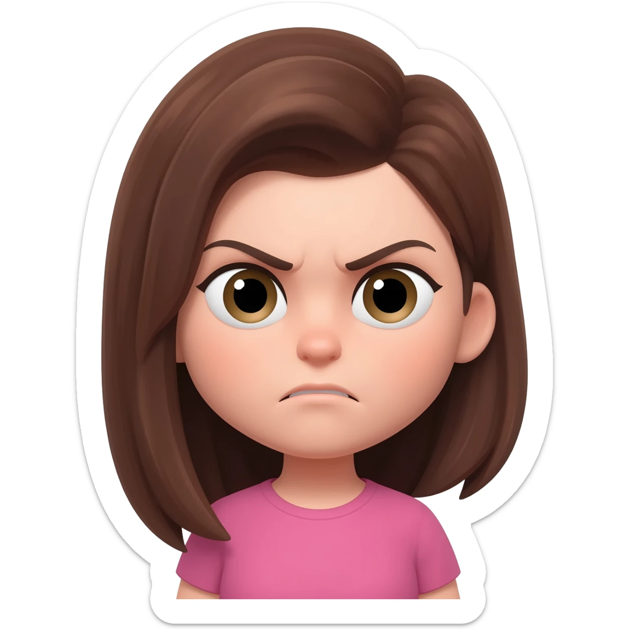 grumpy girl sticker